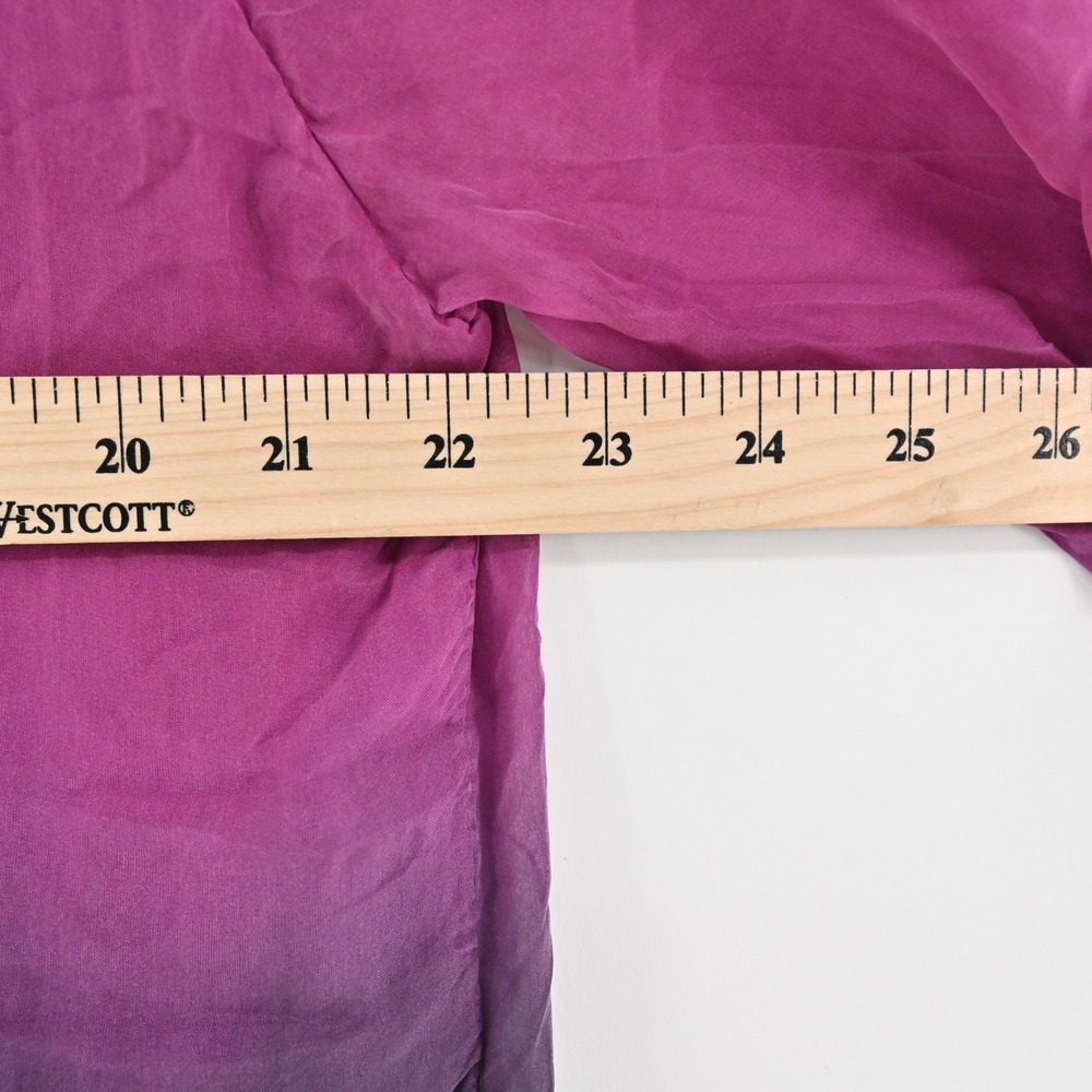 PRONTOMODA GIUSY Womens Silk Ombre‎ Dress Size M Pleated Shift Pink Dip Tie Dye - Picture 4 of 14